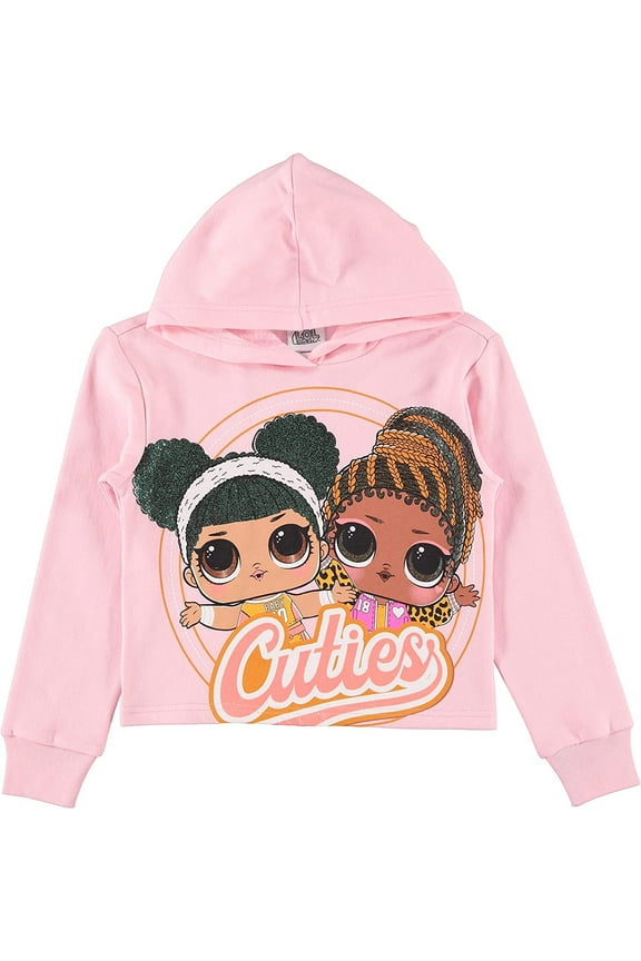 Girls Allover Print Hoodie- Raw Edge Skimmer Hoodie Little to Big Girl sizes 4-20