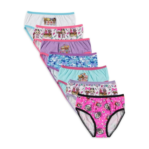 L.O.L Surprise! Girls Briefs Underwear, 7 Pack, Sizes 4-8