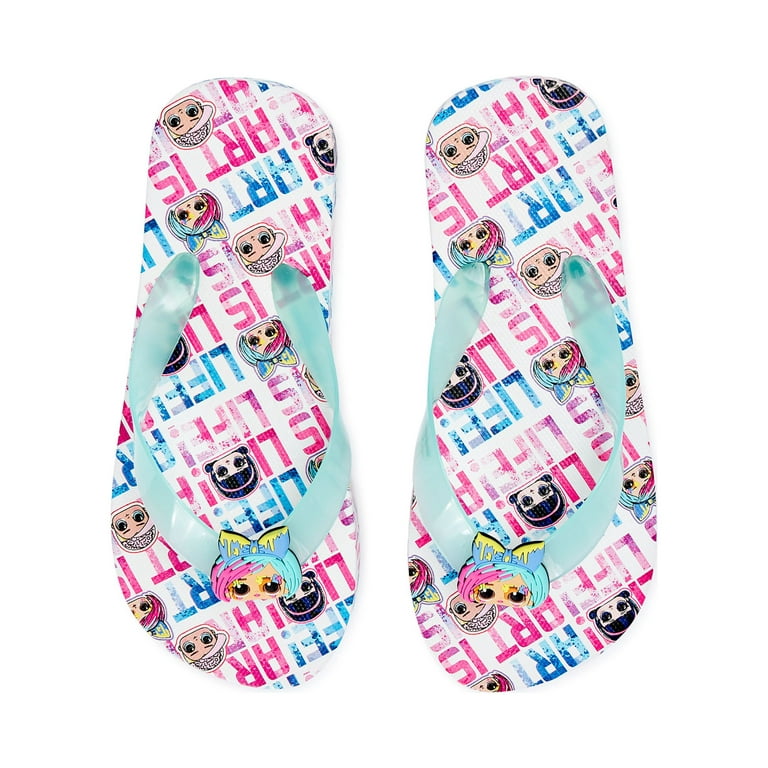 Color changing flip flops top