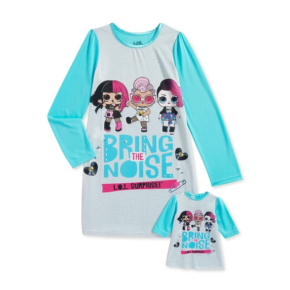 L.O.L Surprise! Girls Dollie & Me Pajama Nightgown, Sizes 4-12