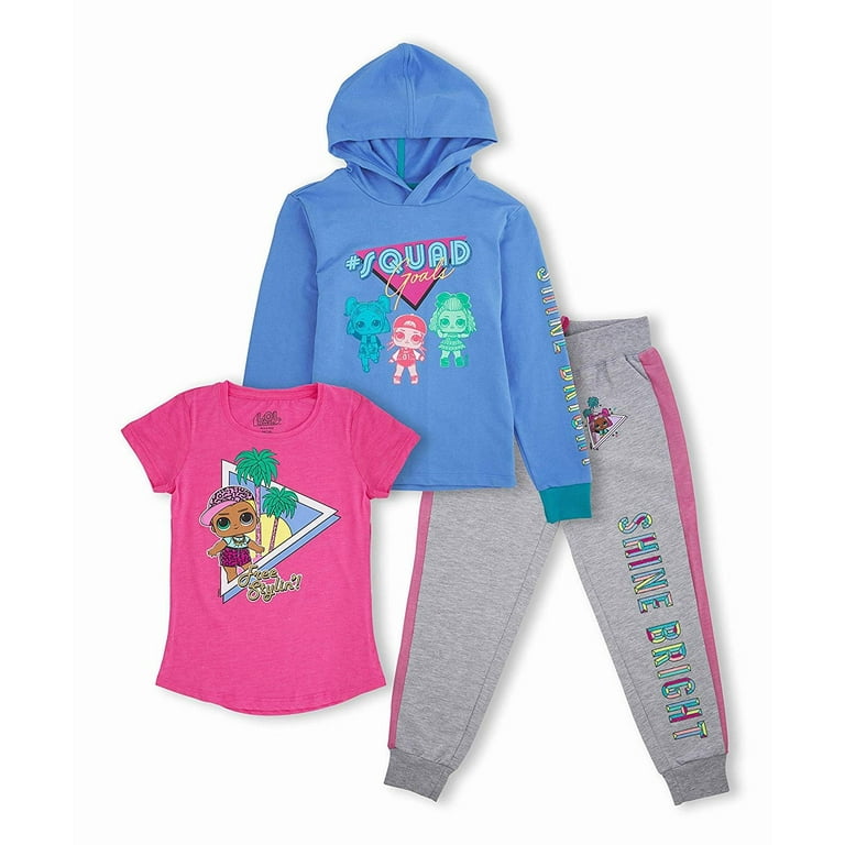 Surprise! Girls' Graphic Hoodie,Top and Legging, 3-Piece