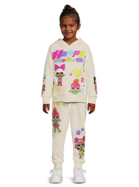 L.O.L. Surprise! Girls Graphic Hoodie and Jogger Outfit Set, 2-Piece, Sizes 4-16