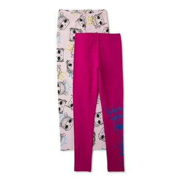 L.O.L. Surprise! Girls Graphic Leggings, 2-Pack, Sizes 4-16