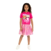 L.O.L. Surprise! Girls Hooded Cosplay Dress with Tulle Skirt, Sizes 4-16