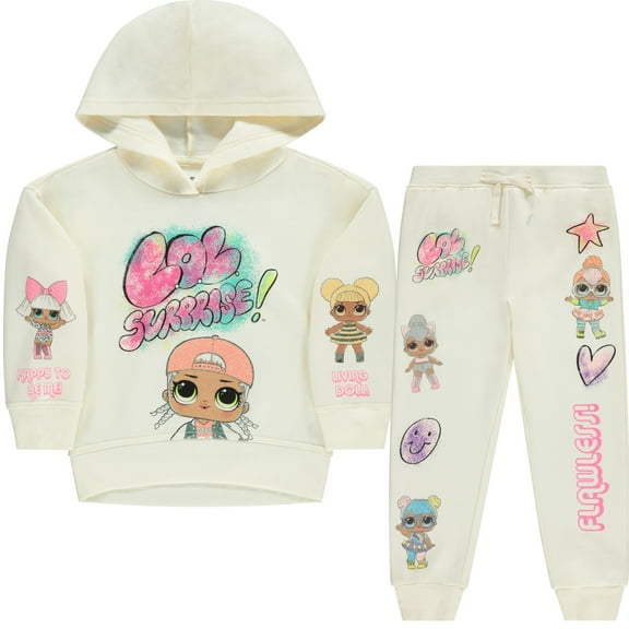 L.O.L. Surprise! Girls Pullover Hoodie and Jogger Sweatpants Clothing Set- Little and Big Girls Sizes 4-16