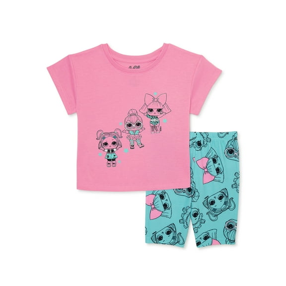L.O.L Surprise! Girls Short Sleeve Pajama Set, 2-Piece, Sizes 4- 10