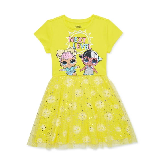 L.O.L. Surprise! Girls Short Sleeve Tulle Dress, Sizes 4-12