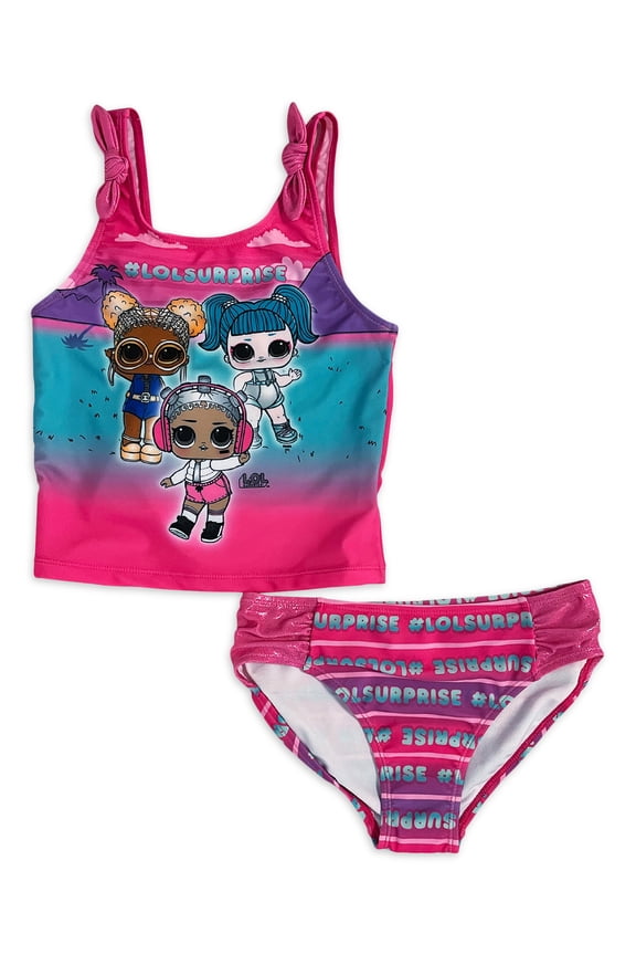 L.O.L. Surprise! Girls Swim Tankini Top, Sizes 4-12