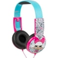 thumbnail image 1 of L.O.L. Surprise! Kids Safe Over The Ear Headphones HP2-03136 | Kids Headphones, Volume Limiter for Developing Ears, 3.5MM Stereo Jack, white/black Recommended for Ages 3-9, 1 of 7