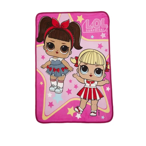 L.O.L Surprise! Kids Super Soft Fleece Throw Blanket, 46 X 60, Pink Mga