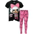 thumbnail image 1 of L.O.L. Surprise! M.C. Swag Diva Neon Q.T. Little Girls T-Shirt and Leggings Outfit Set Little Kid to Big Kid, 1 of 5