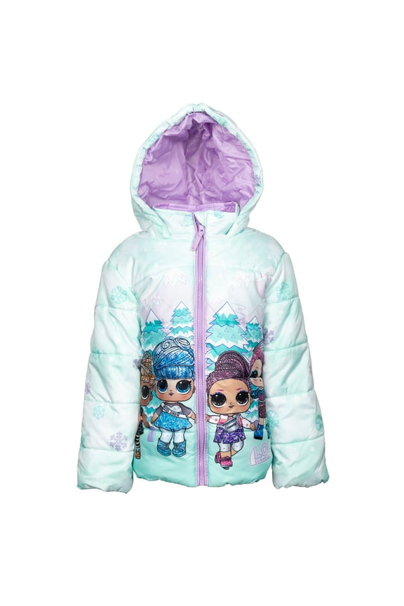 Miss Snow Figure 8 Prezzie Big Girls Zip Up Puffer Jacket Little Kid to Big Kid