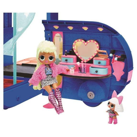L.O.L. Surprise! O.M.G. 4-in-1 Glamper Fashion Camper with 55+ Surprises (Electric Blue)