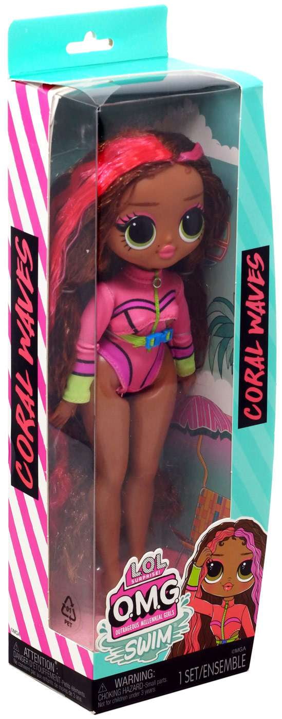 L.O.L Surprise O.M.G Pack Swim Fashion Doll Coral Waves Walmart