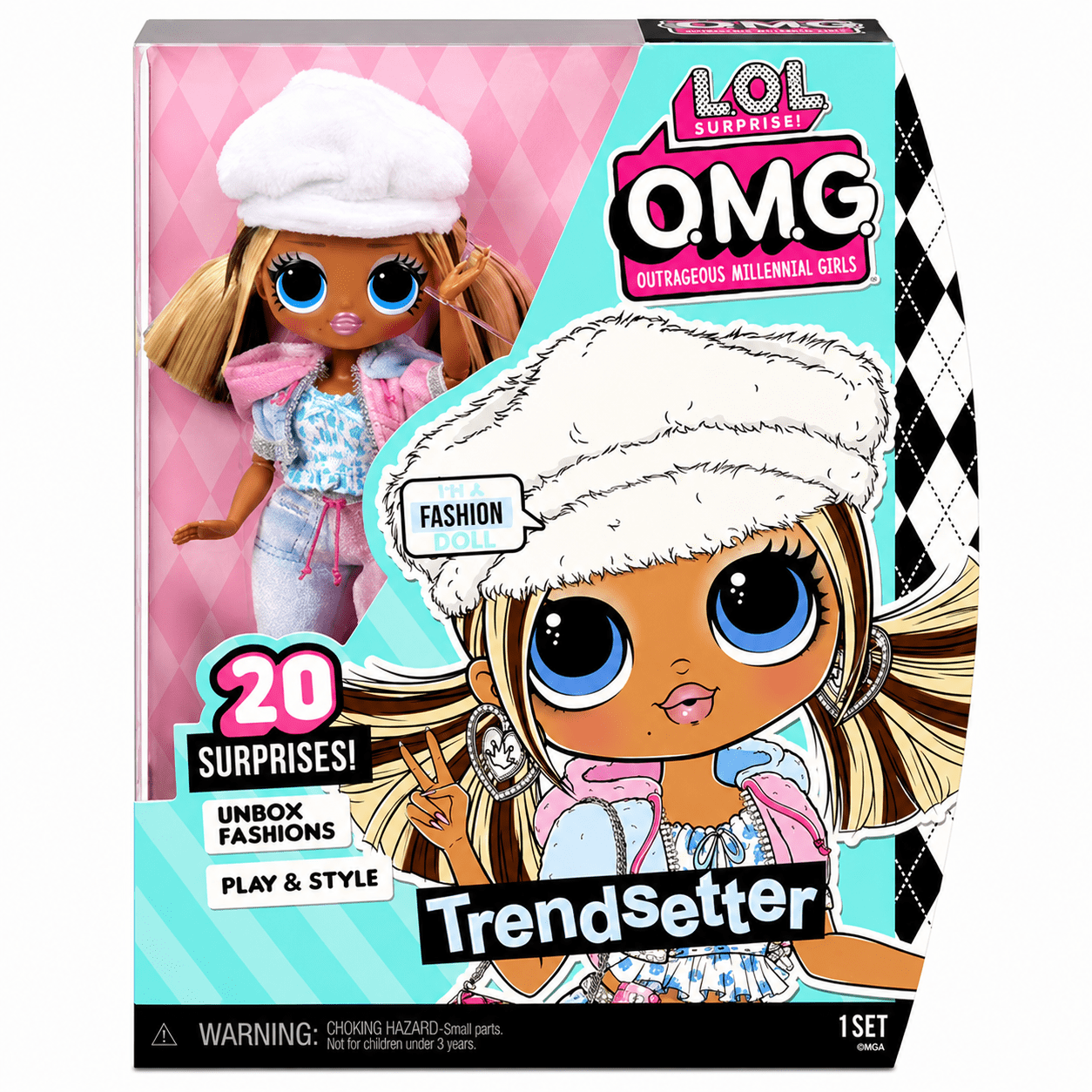 L.O.L. Surprise O.M.G. Trendsetter Fashion Doll with 20 Surprises, Stylish Outfit and Accessories, Unbox Fashion Doll Toy for Kids Ages 4+