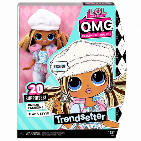 L.O.L. Surprise O.M.G. Trendsetter Fashion Doll with 20 Surprises, Stylish Outfit and Accessories, Unbox Fashion Doll Toy for Kids Ages 4+