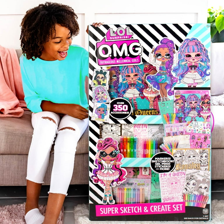 L.O.L. Surprise OMG Super Sketch Create Art Kit Boys and Girls Child Ages 6 Walmart