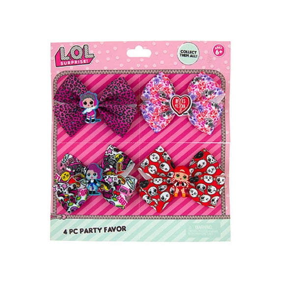 L.O.L. Surprise! Party Favors 4PC Novelty Hair Bow Set