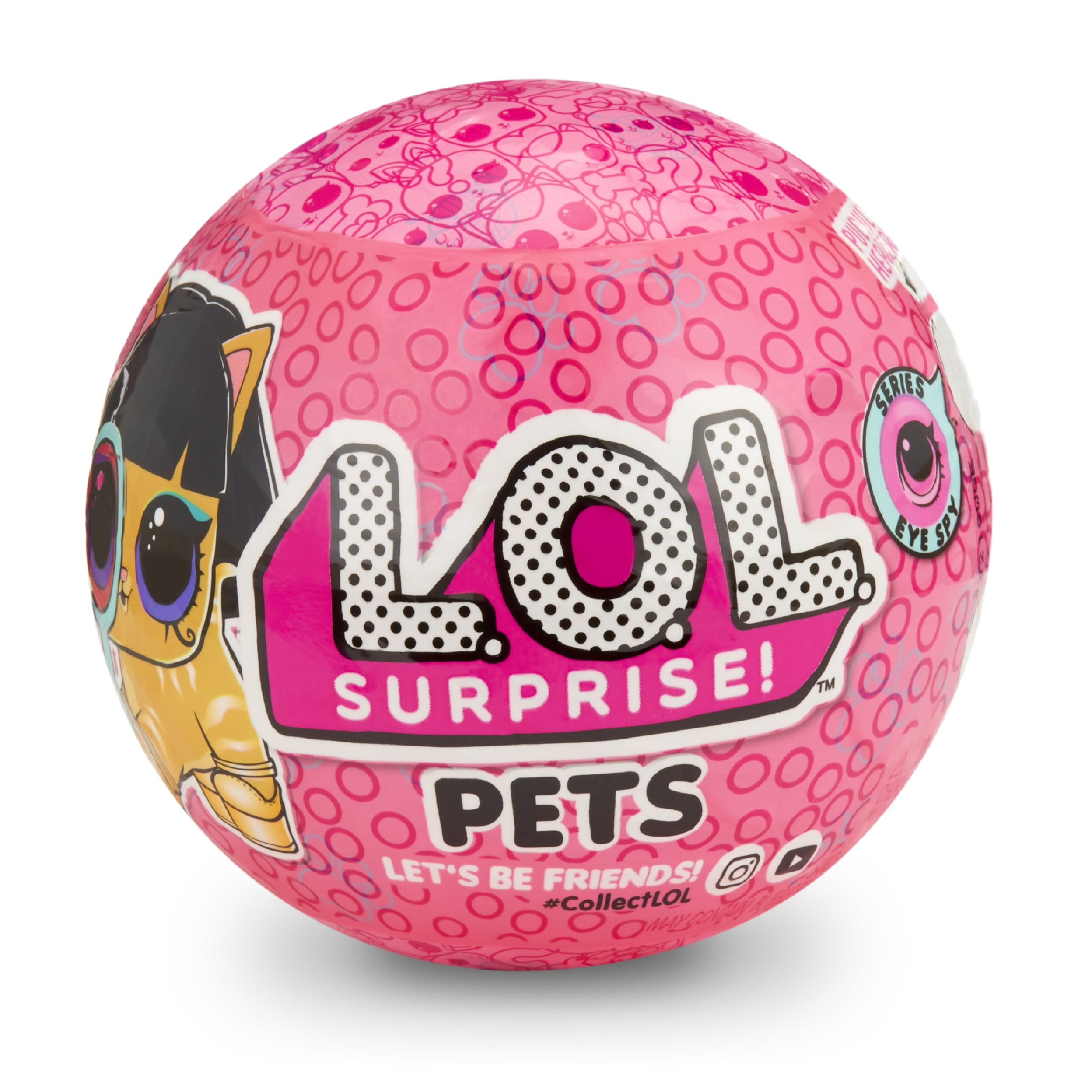 LOL Surprise! Eye Spy Pets Series 4-2A Ball with Puppy, Toys for