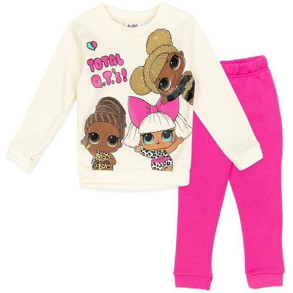 L.O.L. Surprise! Queen Bee Fierce Diva Big Girls Fleece Sweatshirt and Pants Set Little Kid to Big Kid