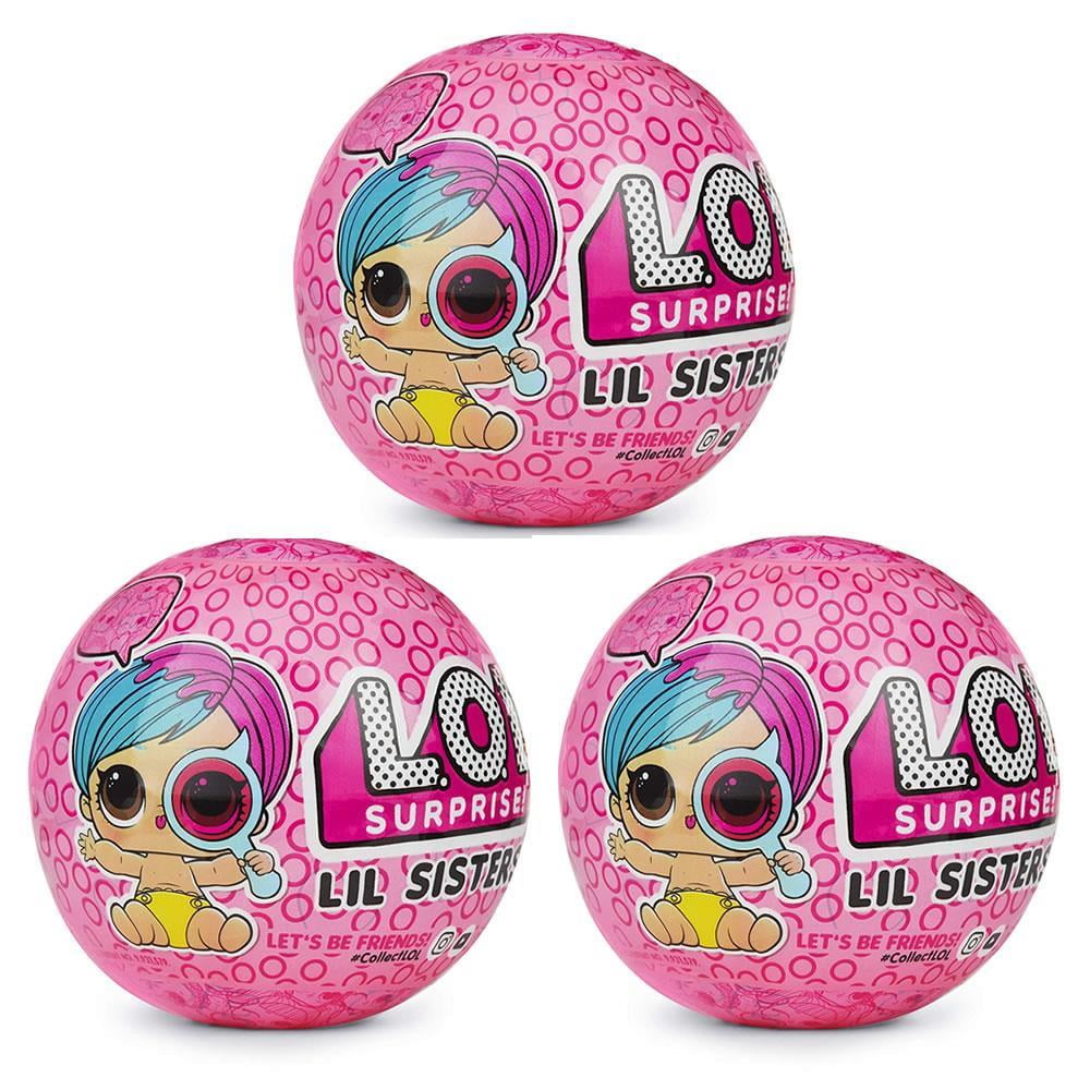 MGA ENTERTAINMENT L.O.L. Surprise Series 4 Eye Spy Lil Sisters 3pk Wave 2 Yellow Diapers Doll LOL Figure MGA