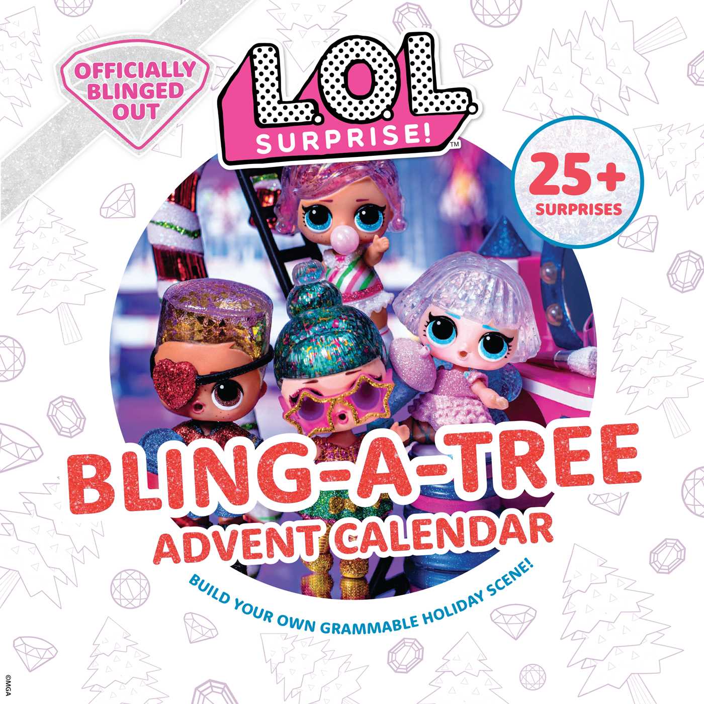 L.O.L. Surprise!: L.O.L. Surprise! Bling-A-Tree Advent Calendar : (LOL Surprise, Trim a Tree, Craft Kit, 25+ Surprises, L.O.L. For Girls Aged 6+) (Hardcover) - image 1 of 1