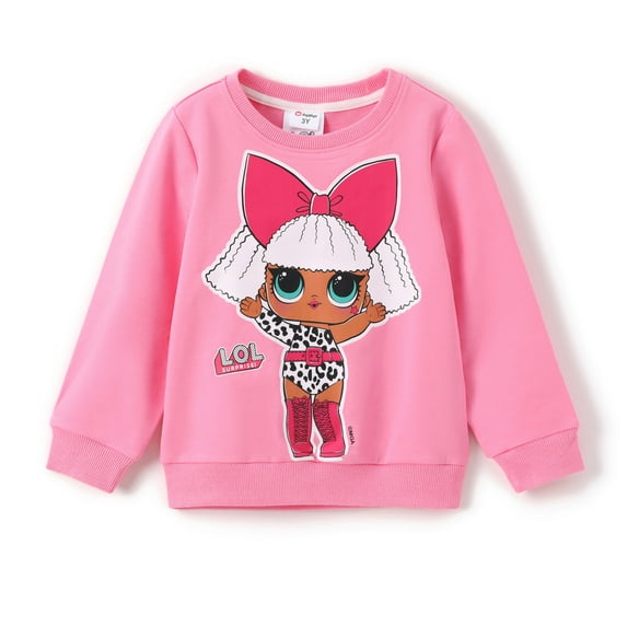L.O.L. Surprise! Toddler Girls Sweatshirt Solid Color Graphic Cotton Pullover Top Sizes 3 Years