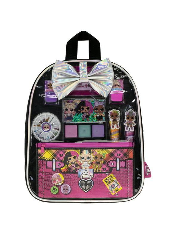 L.O.L Surprise! Townley Girl Backpack Beauty Cosmetic Make-up Set, Pretend Play Toy and Gift for Girls Ages 5+, 11 CT