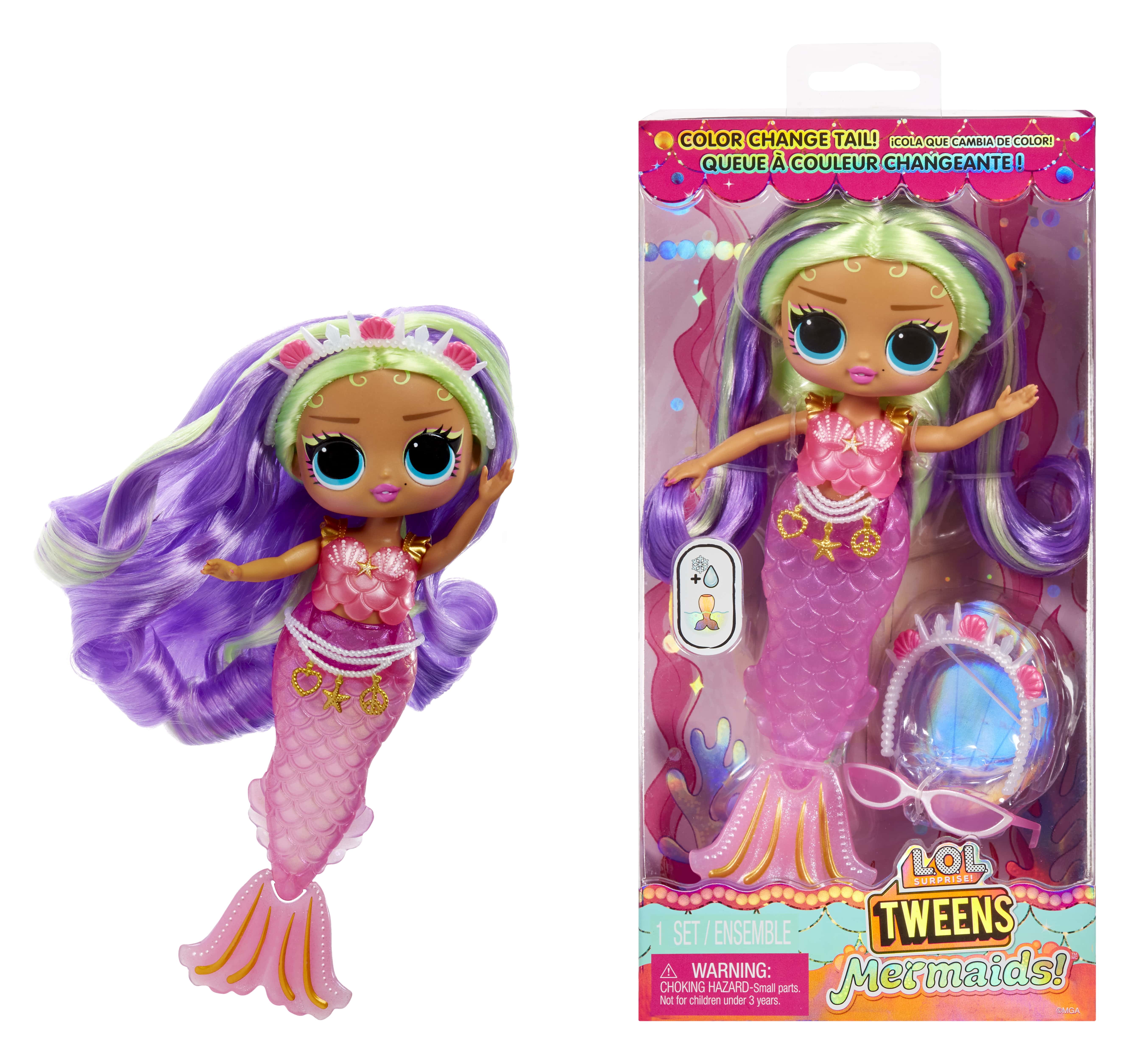 LOL Surprise Tweens Mermaid Cleo Clove Fashion Doll with Color Changing ...