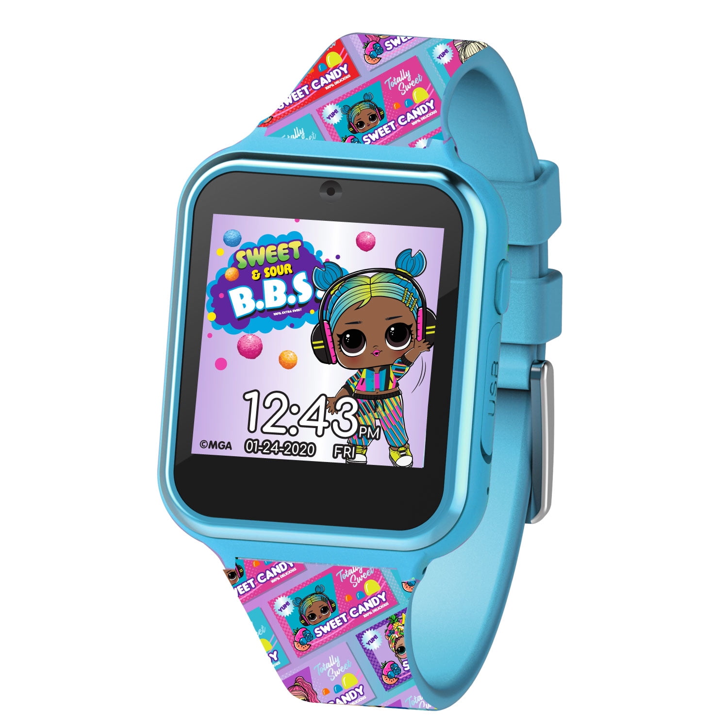 L.O.L. Surprise! Unisex Kids Interactive iTime Smartwatch 40mm, Lt Blue