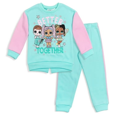 L.O.L. Surprise! Unity Flipside Marine Q.T. Big Girls Fleece Sweatshirt and Jogger Pants Set Little Kid to Big Kid