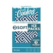 L.O.T.G 2 Pack Soft Ice, Flexible Stretch Nylon Reusable Ice Packs for Lunch Boxes and Coolers, Blue
