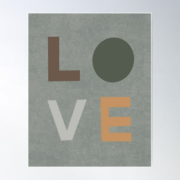L.O.V.E. Poster Wall Art, Modern Wall Decor For Living Room Bedroom, 16x24 UNFRAMED