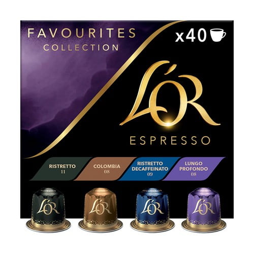 L'OR Favourites Assortment Coffee Pods, 40 pods per pack, British Import (Pack of 3)