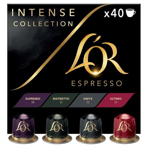 L'OR Intense Assortment Coffee Pods, 40 pods per pack, British Import (Pack of 3)