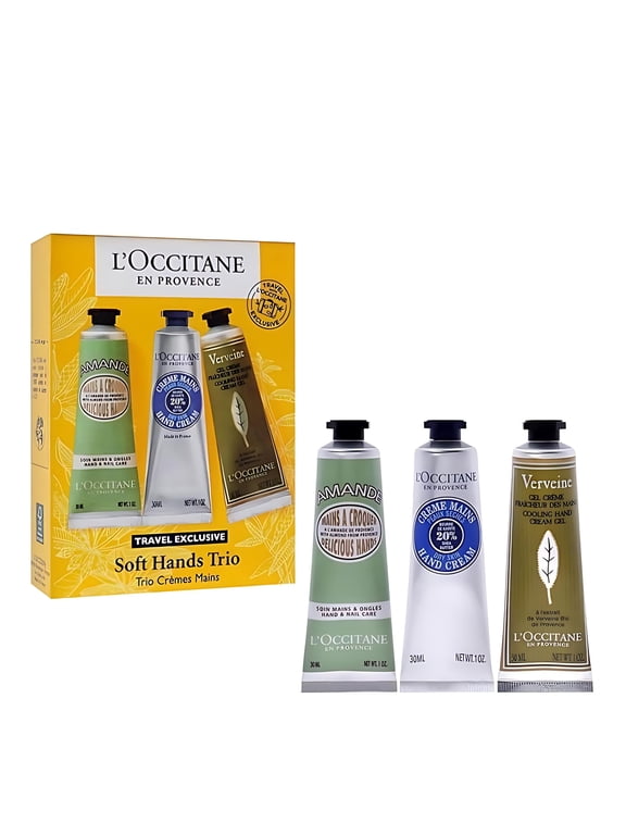 Soft Hands Trio by L'Occitane, 3 Piece Travel Set for Unisex