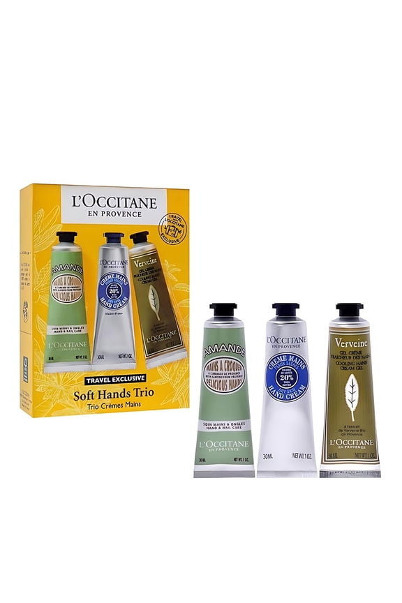 Soft Hands Trio by L'Occitane, 3 Piece Travel Set for Unisex