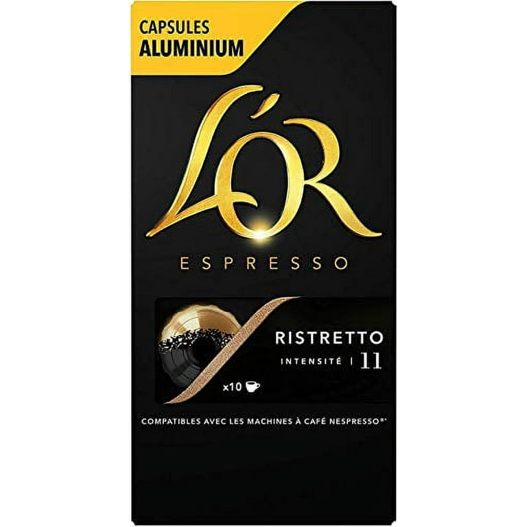 L'Or Espresso Café Ristretto - Intensité 11 - 50 Capsules en Aluminium  Compatibles avec les Machines Nespresso (Lot de 5X10 capsules) 
