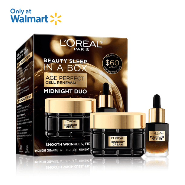 L'OrÃ©al Paris Age Perfect Midnight Duo Facial Serum Trial Size, 1.7 oz ...