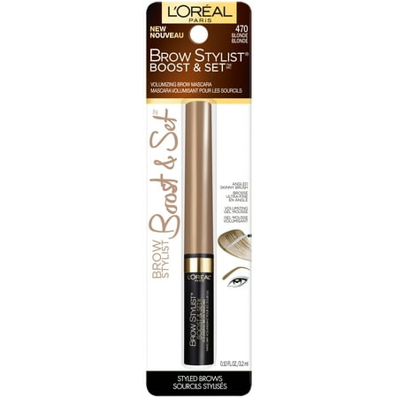 L'Oréal Paris Brow Stylist® Boost & Set™ Volumizing Brow Mascara 470 Blonde 0.10 fl. oz. Carded Pack