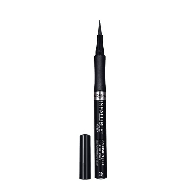 L’Oréal Paris Cosmetics Infallible Grip Precision Felt Eyeliner, Smudge Resistant, Long Lasting Waterproof Eyeliner, Black, Black, 0.03 Fl Oz Packaging May Vary