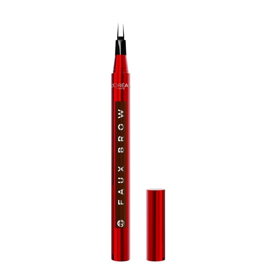 L'Oréal Paris Faux Brow Waterproof Lightweight Hair-Like Eyebrow Color Pen, Brunette, 0.04 fl oz.