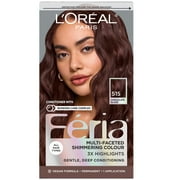 L Oreal Paris Feria Multi-Faceted Shimmering Permanent Hair Color Kit, 515 Chocolate Glaze, for Adults