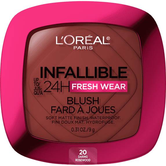 L'Oréal Paris Infallible Blush, Soft Matte Finish, Up to 24H, Daring Rosewood, 0.31 oz