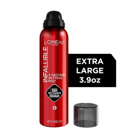 L'Oreal Paris Infallible 3-Second Setting Spray, up to 36H wear, 3.9 oz