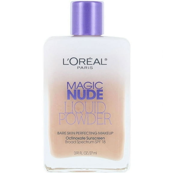 L'Oréal Paris Magic Nude Liquid Powder Bare Skin Perfecting Makeup, 318 Natural Buff, 0.91 Fl. Oz.