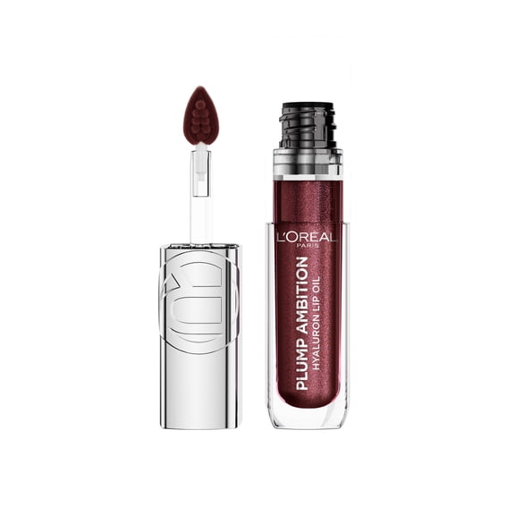 L'Oreal Paris Plump Ambition Plump Ambition Hyaluron Lip Oil Shimmer, Ruby Lights, 0.16 fl oz