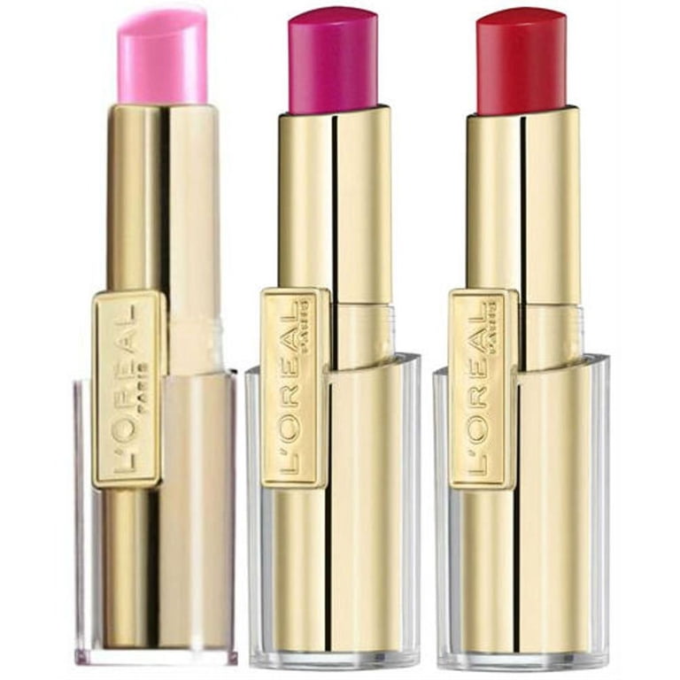 L'Oreal Rouge Caresse　ロレアル　リップスティック　口紅3本 L'Oréal Paris - Rouge Caresse Lipstick Trio Set (3 x 6g) - Walmart.com