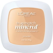 L'Oréal Paris True Match Mineral Instant Shine Eraser Pressed Powder, 406 Nude Beige, .31 Oz.