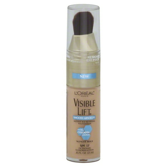 L'Oréal Paris Visible Lift Smooth Absolute Instant Anti-Aging Makeup, 162 Nude Beige, 1 Fl. Oz.